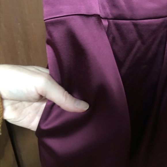 TF Teenflo Maroon Sateen Dress - Picture 5 of 7